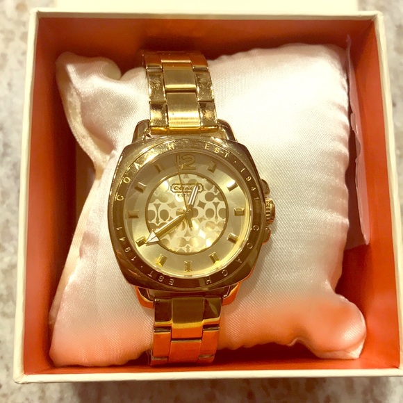 100% Authentic Coach Gold Watch - Picture 1 of 5